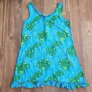 Vintage Hawaiian Hibiscus floral print mini dress